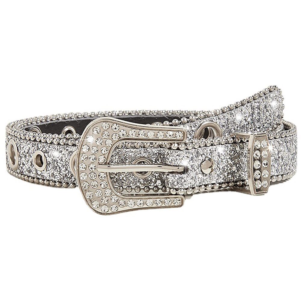 1653 Rhinestone Belt For Women Men, Western Cowgirl Cowboy Bling Studded